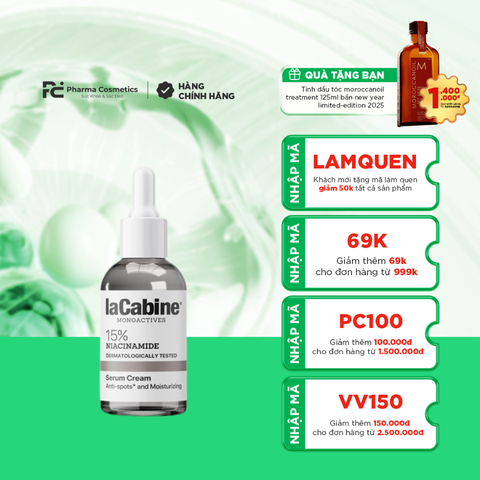 LACABINE 15% NIACINAMIDE SERUM CREAM / TINH CHẤT DƯỠNG SÁNG, MỜ THÂM DA