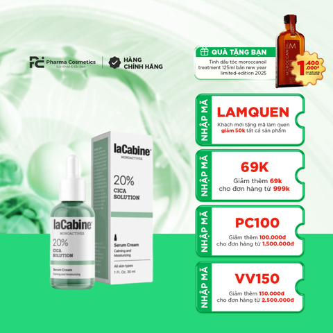 LACABINE BRAND LACABINE MONOACTIVES 20% CICA SERUM CREAM / KEM SERUM LÀM DỊU GIẢM ĐỎ 20% CICA