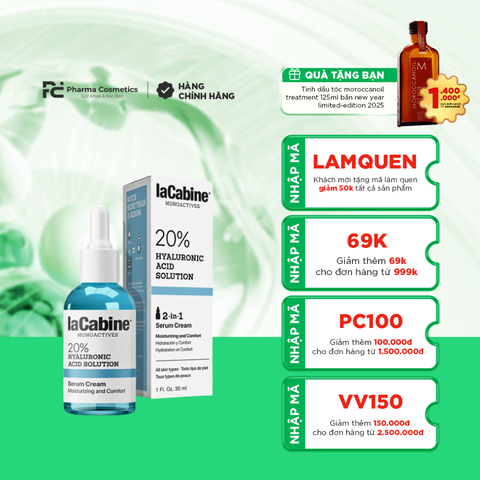 LACABINE BRAND 20% HYALURONIC ACID SOLUTION SERUM CREAM / KEM SERUM SIÊU DƯỠNG ẨM CHO DA