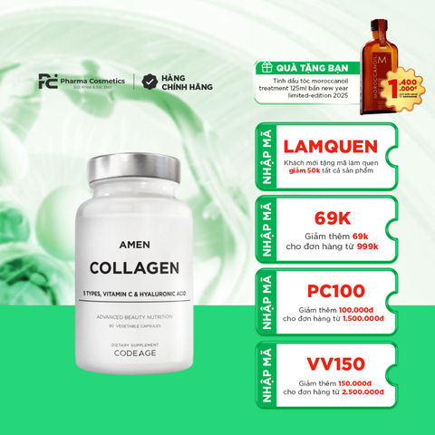 CODEAGE AMEN COLLAGEN / VIÊN UỐNG CHỐNG LÃO HÓA, LÀM SÁNG VÀ ĐỀU MÀU DA