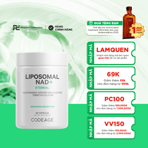 CODEAGE LIPOSOMAL NAD+ / VIÊN UỐNG ĐẨY LÙI LÃO HÓA, TĂNG CƯỜNG SỨC KHỎE