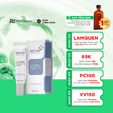 NEOVA CU3 LIP REPAIR / DƯỠNG ẨM, TRỊ THÂM & CĂNG BÓNG MÔI