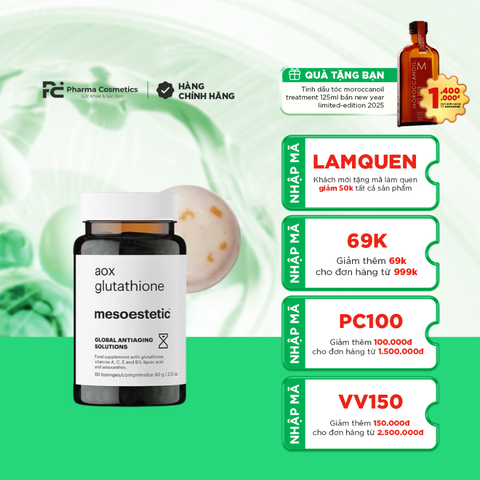 MESOESTETIC AOX GLUTATHIONE / VIÊN UỐNG SÁNG DA, NGĂN NGỪA LÃO HÓA