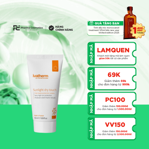 Kem Chống Nắng Sunlight Dry - Touch SPF 50+ Dành Cho Da Dầu & Da Hỗn Hợp