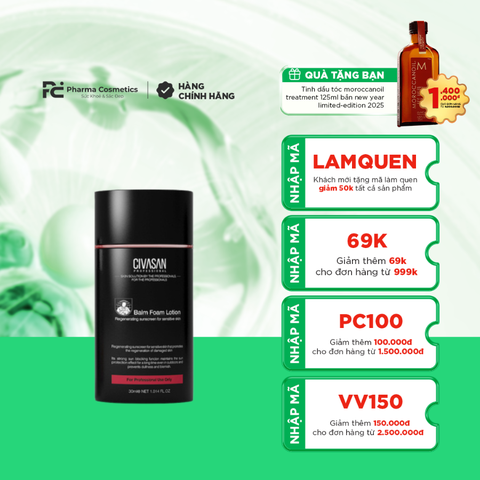 CIVASAN DAMAGE BALM FOAM LOTION (30ML)/ KEM CHỐNG NẮNG CIVASAN DAMAGE BALM FOAM LOTION (30ML)