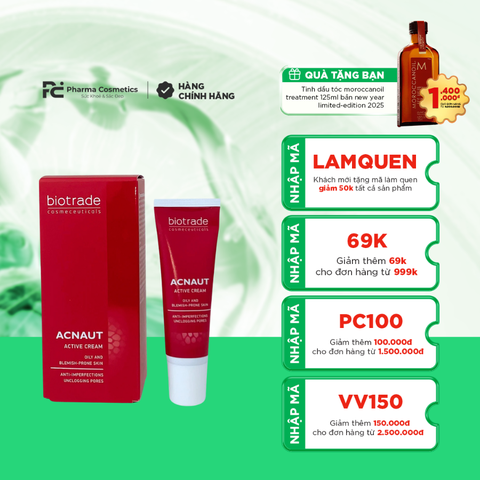 BIOTRADE ACNAUT ACTIVE CREAM OILY AND BLEMISH – PRONE SKIN / KEM TRỊ MỤN HOẠT TÍNH
