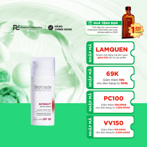 BIOTRADE ACNAUT REPAIR CREAM 30 ML / KEM DƯỠNG TÁI TẠO, NGỪA SẸO