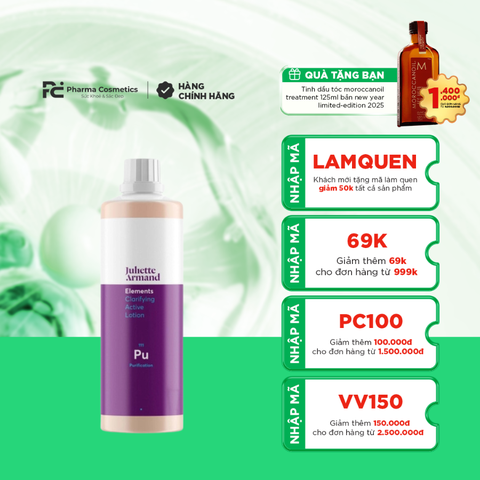 JULIETTE ARMAND CLARIFYING ACTIVE LOTION: Nước Cân Bằng Da Dầu Mụn - Kiểm Soát Nhờn & Giảm Viêm