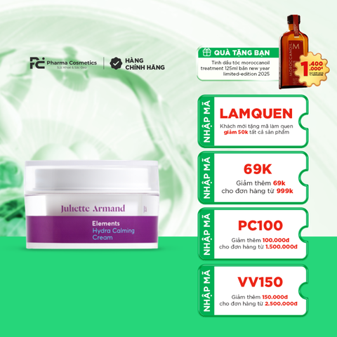 JULIETTE ARMAND HYDRA CALMING CREAM: Kem Dưỡng Làm Dịu Chuyên Sâu - Phục Hồi & Bảo Vệ Da Nhạy Cảm