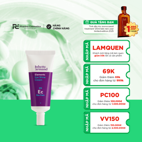 JULIETTE ARMAND EYE SHINE CREAM: Kem Mắt Đa Tác Động – Giảm Quầng Thâm, Bọng Mắt, Tái Tạo Vẻ Tươi Trẻ
