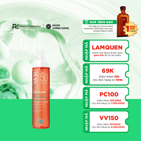SVR SUN SECURE HUILE SPF50 / XỊT CHỐNG NẮNG TOÀN THÂN SPF50