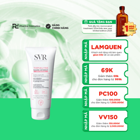 SVR TOPIALYSE BAUME 200ML SVR/ KEM DƯỠNG LÀM DỊU, GIẢM NGỨA CHO DA KHÔ, VIÊM DA CƠ ĐỊA SVR TOPIALYSE BAUME 200ML SVR