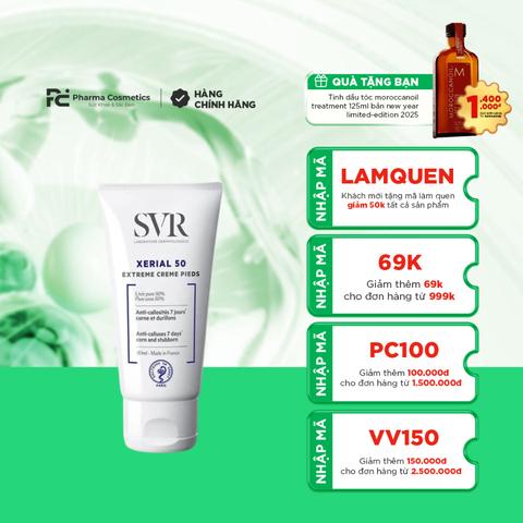 SVR XERIAL 50 EXTREME CREME PIEDS 50ML/ KEM DƯỠNG LÀM GIẢM VẾT CHAI TAY VÀ CHÂN SVR XERIAL 50 EXTREME CREME PIEDS 50ML