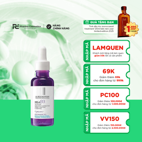 LA ROCHE POSAY PURE MELA B3 SERUM / TINH CHẤT DƯỠNG DA GIÚP MỜ THÂM NÁM, TRẮNG DA