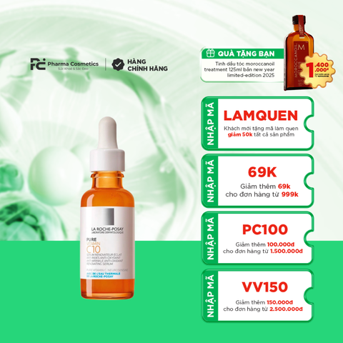 LA ROCHE POSAY REDERMIC PURE VITAMIN C10 SERUM / DƯỠNG CHẤT GIÚP CẢI THIỆN DA, GIÚP DA TRÔNG SÁNG VÀ ĐỀU MÀU HƠN