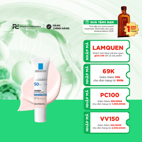 LA ROCHE POSAY UVIDEA TONE UP ROSY / KEM CHỐNG NẮNG GIÚP LÀM SÁNG VÀ CẢI THIỆN SẮC TỐ DA – TÔNG TRẮNG HỒNG
