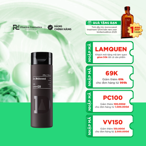 DR.DIFFERENT 131 LOTION MD / SỮA DƯỠNG PHỤC HỒI HÀNG RÀO BẢO VỆ DA BỊ TỔN THƯƠNG VÀ TĂNG ĐỘ ẨM CHO DA KHÔ