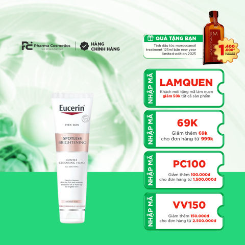 EUCERIN SPOTLESS BRIGHTENING GENTLE CLEANSING FOAM / SỮA RỬA MẶT TẠO BỌT