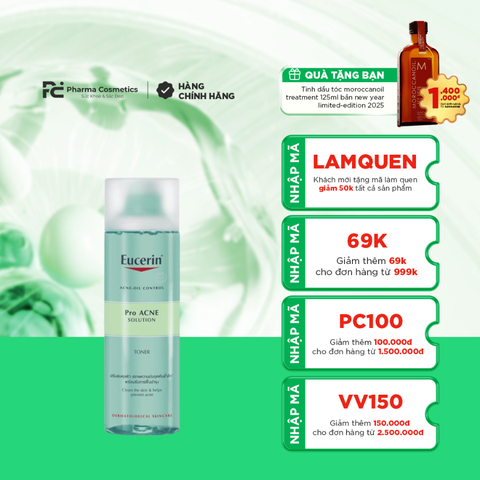 EUCERIN PRO ACNE TONER / NƯỚC CÂN BẰNG DÀNH CHO DA NHỜN, MỤN