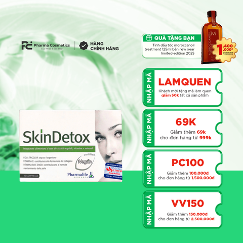 VIÊN UỐNG SkinDetox PHARMALIFE THẢI ĐỘC, GIẢM MỤN VÀ NGĂN NGỪA MỤN