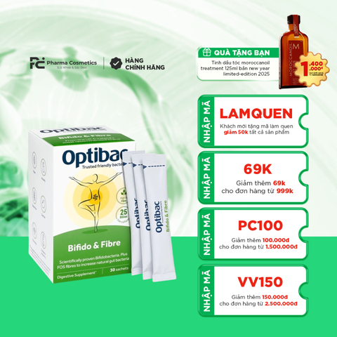 OPTIBAC BIFIDO & FIBRE / MEN VI SINH TÁO BÓN
