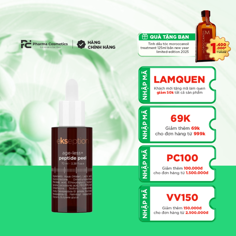 EKSEPTION AGE-LESS+ PEPTIDE PEEL / TINH CHẤT LÀM SẠCH TẾ BÀO DA CHẾT, HỖ TRỢ NẾP NHĂN VÀ DƯỠNG DA CĂNG BÓNG 