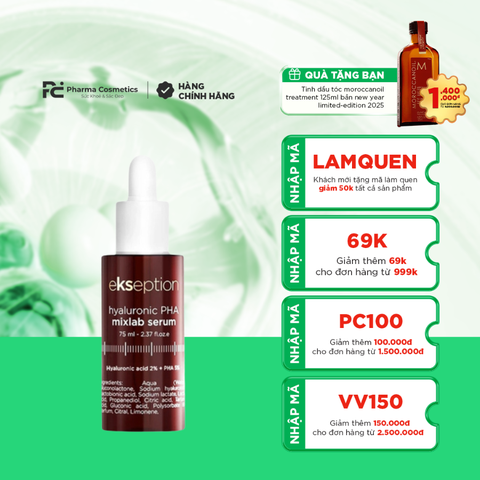 EKSEPTION HYALURONIC PHA MIXILAB SERUM / TINH CHẤT GIÚP GIẢM NẾP NHĂN VÀ CẢI THIỆN ĐỘ ĐÀN HỒI CHO DA 