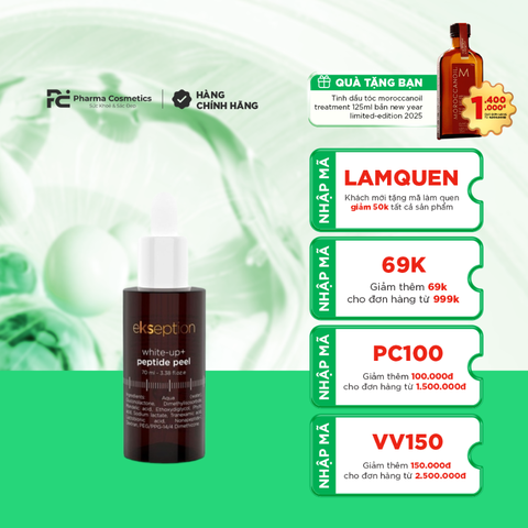 EKSEPTION WHITE-UP+ PEPTIDE 70ML / TINH CHẤT PEEL DA GIẢM NÁM, TRẮNG DA
