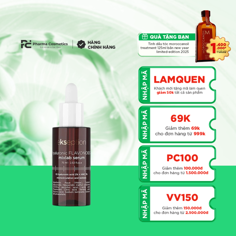 EKSEPTION HYALURONIC FLAVONOIDA MIXLAB SERUM / SERUM ĐIỀU TRỊ MỤN TRỨNG CÁ, LÀM ĐỀU MÀU DA