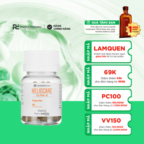 HELIOCARE ORAL ULTRA D/ UỐNG CHỐNG NẮNG BẢO VỆ CAO, BỔ SUNG VITAMIN D.