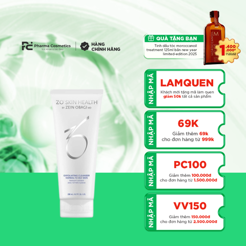 ZO SKIN HEALTH EXFOLIATING CLEANSER / SỮA RỬA MẶT DÀNH CHO DA THƯỜNG & DA DẦU