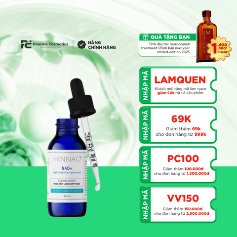 HINNAO NAD+ / THƯC PHẨM CUNG CẤP NĂNG LƯỢNG, KÉO DÀI TUỔI THỌ VÀ HỖ TRỢ TRÍ NÃO