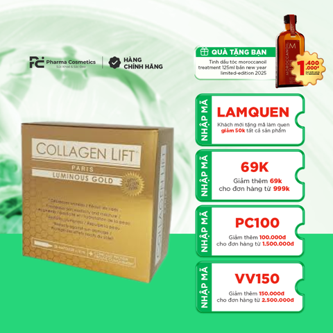 COLLAGEN LIFT LUMINOUS GOLD / COLLAGEN LÀM GIẢM CÁC SẮC TỐ, NGĂN NGỪA LÃO HÓA VÀ HỖ TRỢ GIẢM CÂN