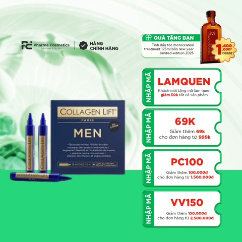 COLLAGEN LIFT MEN / COLLAGEN DÀNH RIÊNG CHO NAM DƯỚI NHẰM VÀO NHỮNG VÙNG NAM GIỚI CẦN NHẤT- DA, TÓC, SỨC CHỊU ĐỰNG VÀ NĂNG LƯỢNG