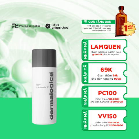 DERMALOGICA DAILY MICROFOLIANT: Tẩy Tế Bào Chết Dạng Bột, Cho Làn Da Sáng Mịn Mỗi Ngày