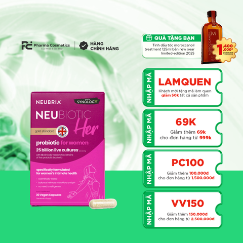 NEUBRIA NEUBIOTIC HER / VIÊN UỐNG MEN VI SINH ( THUẦN CHAY) 