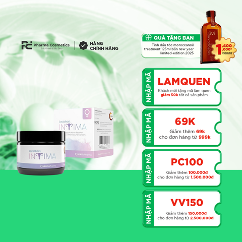 LACTOBACT INTIMA / VIÊN UỐNG MEN VI SINH CHĂM SÓC SỨC KHOẺ CHO PHỤ NỮ (THUẦN CHAY)