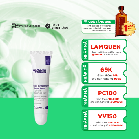 IVATHERM MULTI-PERFORMANCE LIP BALM: Kem Dưỡng Môi Phục Hồi - Cải Thiện Môi Khô, Nứt Nẻ