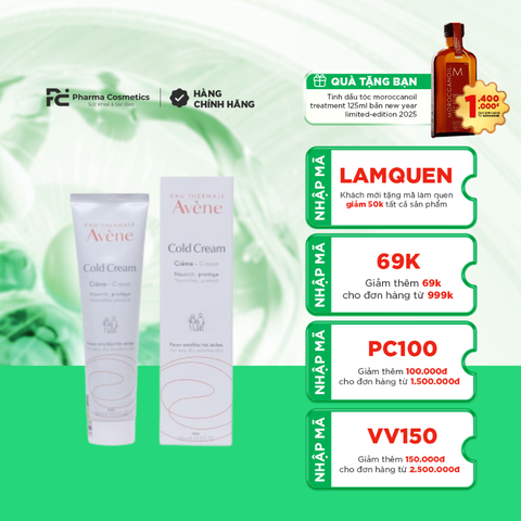 AVENE COLD CREAM / KEM DƯỠNG ẨM CHUYÊN BIỆT DÀNH CHO DA KHÔ, NHẠY CẢM