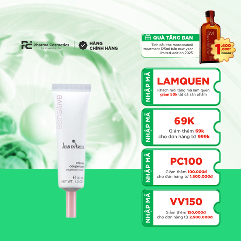 JEAN D’ARCEL COUPEROSE CREAM / KEM DƯỠNG CHO DA NHẠY CẢM, GIẢM ĐỎ DA VÀ GIẢM GIÃN TĨNH MẠCH