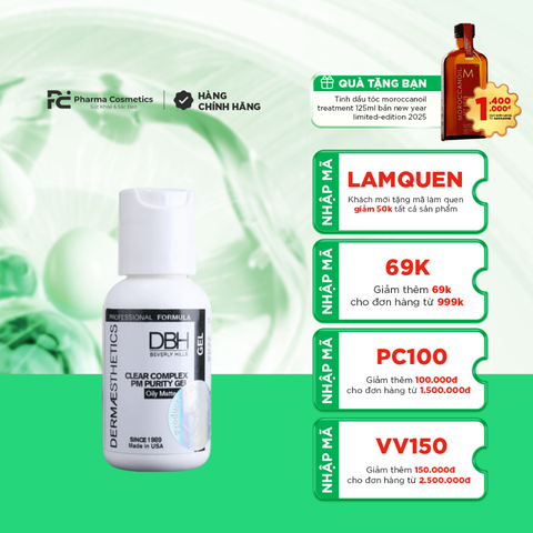DBH CLEAR COMPLEX PM PURITY GEL / GEL LÀM  ĐẶC TRỊ MỤN KHÁNG KHUẨN CHỐNG VIÊM