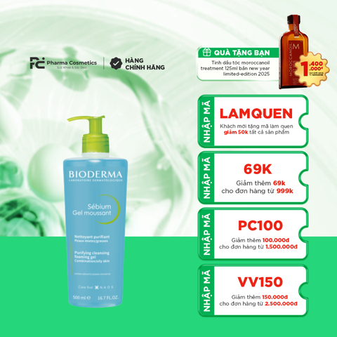 SÉBIUM GEL MOUSSANT / GEL RỬA MẶT TẠO BỌT ( 500ML)