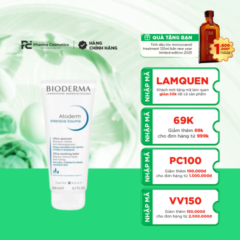 ATODERM INTENSIVE BAUME 200ml / KEM DƯỠNG ẨM CHO DA RẤT KHÔ, VIÊM DA CƠ ĐỊA