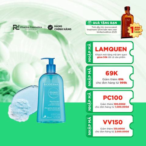 ATODERM GEL DOUCHE /GEL LÀM SẠCH VÀ TẮM CHO DA THƯỜNG, DA KHÔ