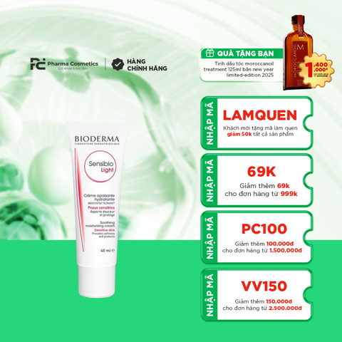 SENSIBIO LIGHT/ KEM DƯỠNG ẨM VÀ LÀM DỊU DÀNH CHO DA NHẠY CẢM.