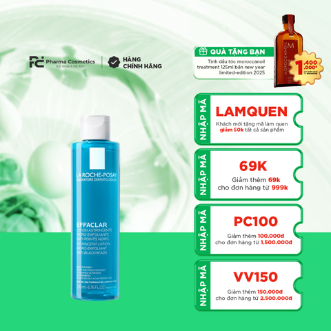 LA ROCHE POSAY ASTRINGENT LOTION MICRO-EXFOLIANT ANTI BLACKHEADS / NƯỚC DƯỠNG DA GIÚP SE KHÍT LỖ CHÂN LÔNG VÀ LÀM SẠCH DA DÀNH CHO DA MỤN 