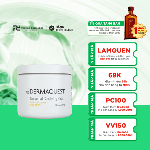 DERMAQUEST DERMACLEAR PADS / MIẾNG LÀM SẠCH ĐA NĂNG GIẢM MỤN VÀ ĐỀU MÀU DA 