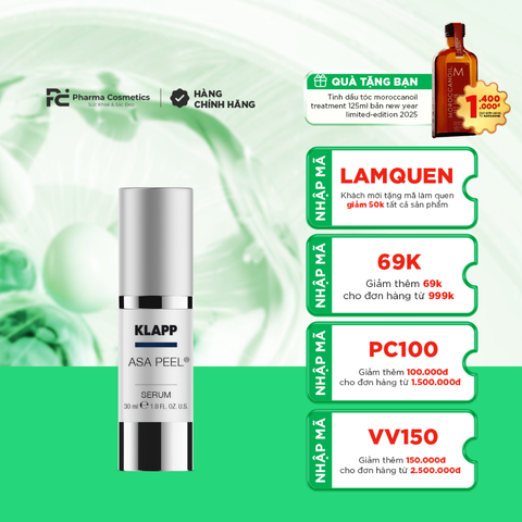 KLAPP ASA PEEL SERUM / TINH CHẤT TRẺ HÓA CHO DA NHẠY CẢM