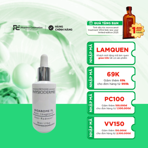 PHYSIODERMIE BIOAROME FL – ANTI REDNESS / SERUM ĐẶC TRỊ DA MẨN ĐỎ, NGĂN NGỪA VÀ PHỤC HỒI MAO MẠCH YẾU ( 50ML)