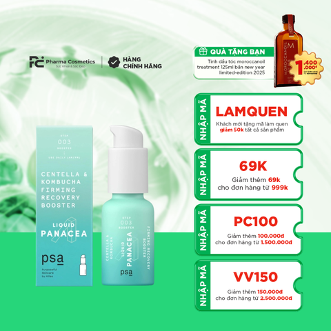 PSA SKIN LIQUID PANACEA / TINH CHẤT GIẢM ĐỎ, PHỤC HỒI LÀN DA